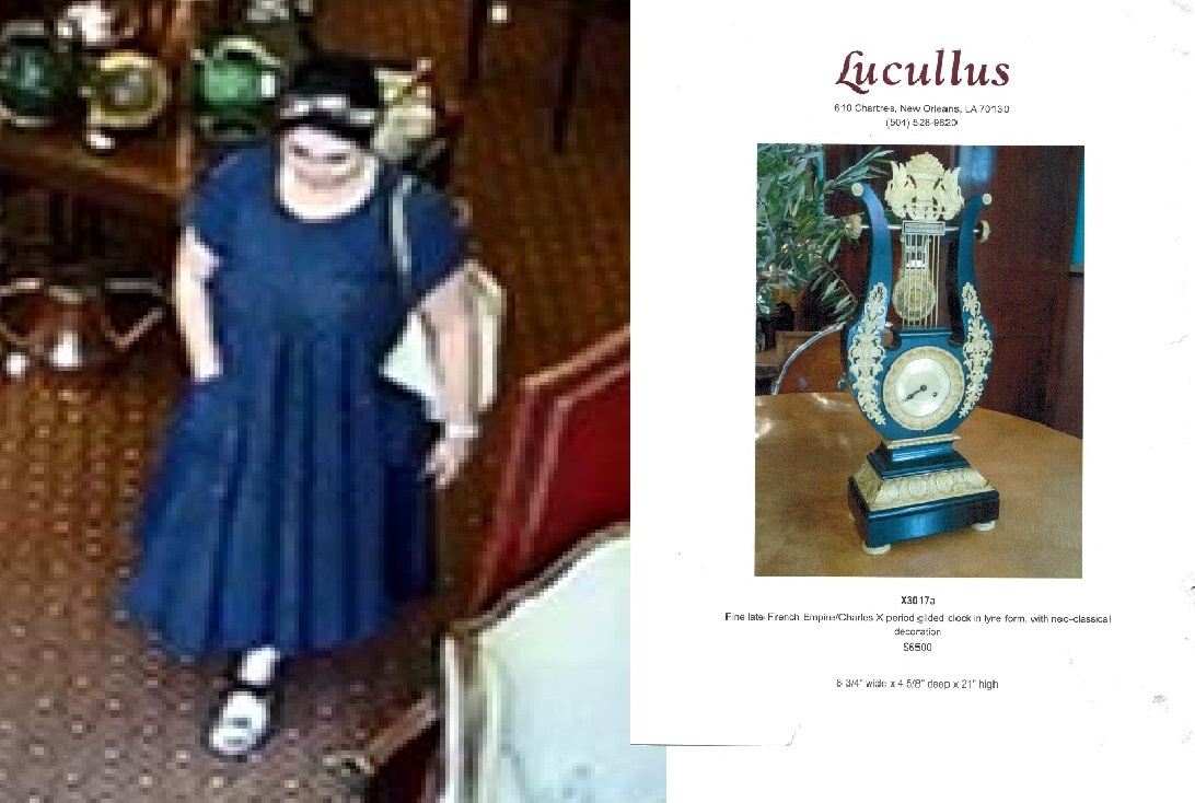 Suspect Wanted for Stealing Antique Clock on Chartres Street