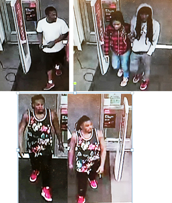 Four Shoplifting Suspects Captured on Video 