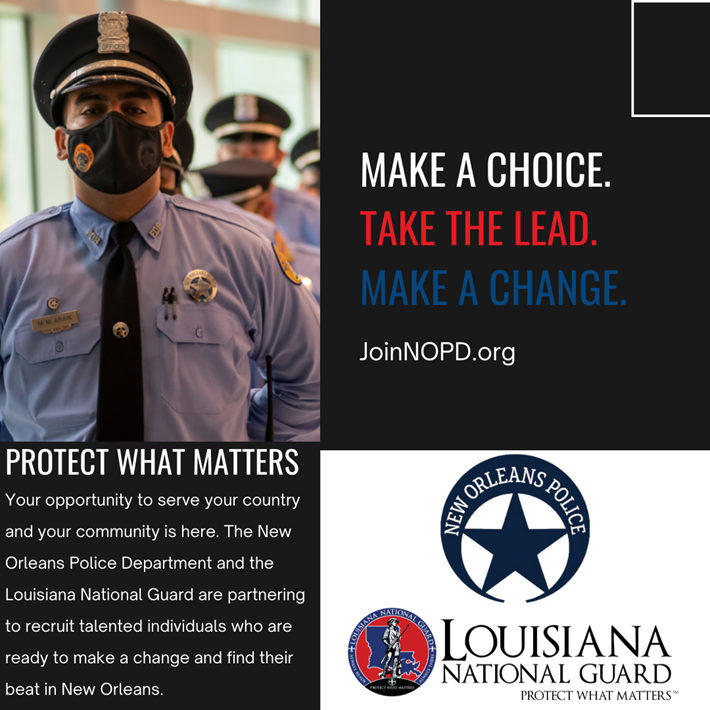 NOPD Partners with the Louisiana National Guard for Joint Recruitment Campaign