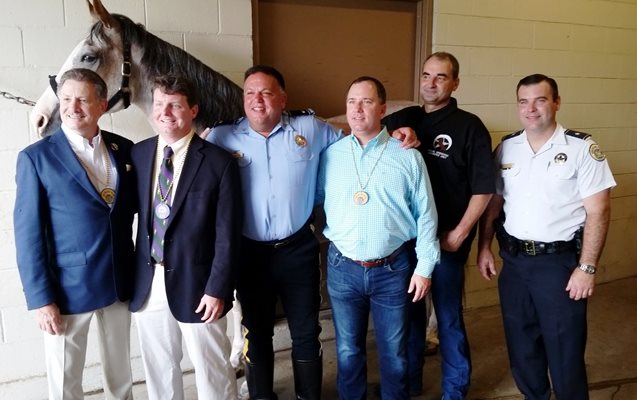 Hermes and NOPD Commemorate the Halfway Mark to Mardi Gras