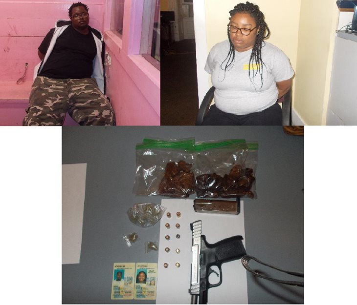 Two Arrested for Illegal Possession Gun, Drugs & Tampering with Evidence on Bourbon Street