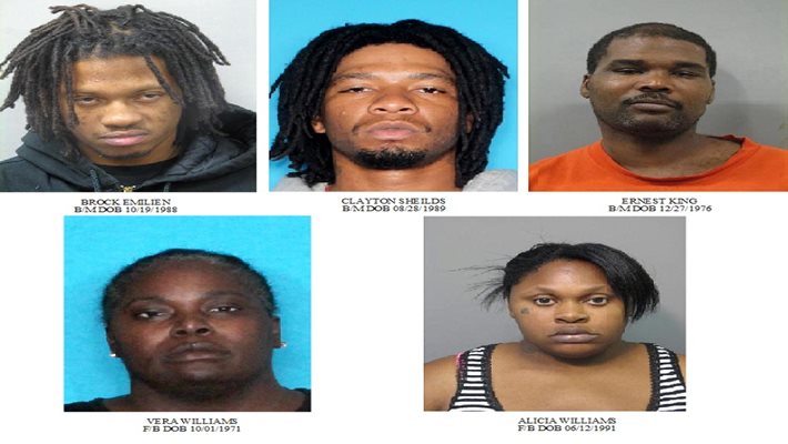 Five Arrested for Narcotics Trafficking on General Ogden Street