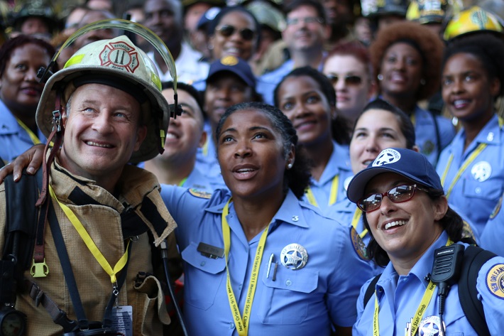 NOPD Officers Take Part in New Orleans 9/11 Memorial Stair Climb