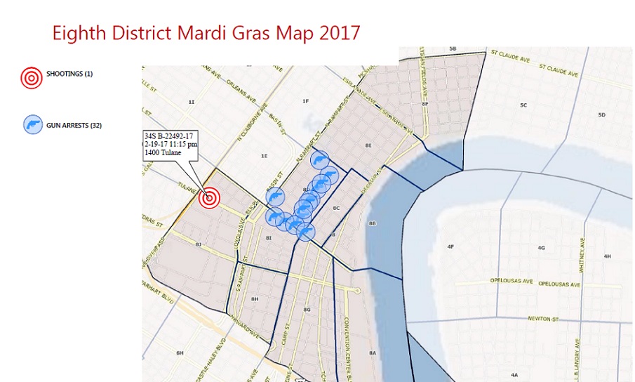 NOPD Arrests 373, Takes 39 Guns off the Streets During Mardi Gras 2017