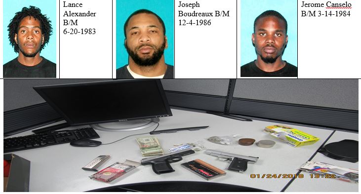 Six-Month Investigation Leads to Three Drug and Weapons Arrests