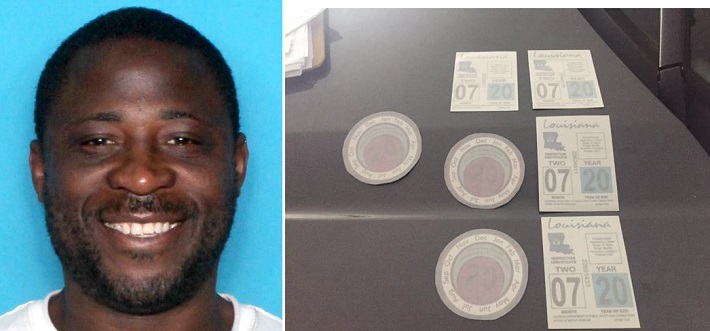 NOPD Arrests Suspect in Possession of Fraudulent Motor Vehicle Inspection Tags