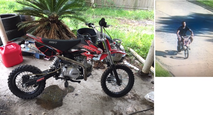 WANTED: NOPD Searching for Suspect in Theft of Dirt Bike